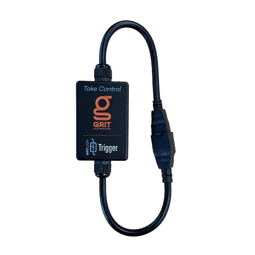 GRIT 120V 15A Trigger, a compact plug-in module that sits between a shop tool and the wall outlet